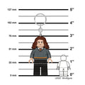 LEGO Harry Potter Hermione Granger Light Up Keychain 8 cm, close-up detail