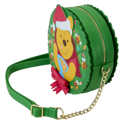 Loungefly Disney Winnie the Pooh Stuck in Wreath Crossbody B, size reference