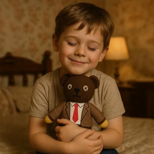 Ty Beanie Babies Mr Bean Teddy Jacket & Tie, close-up detail
