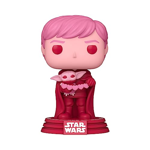 Luke & Grogu Star Wars Valentines Funko POP! Vinyl Figure, close-up detail