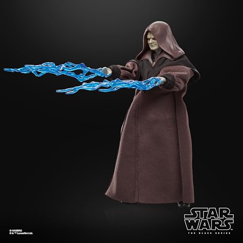 Darth Sidious Star Wars Black Series Figure, close-up detail