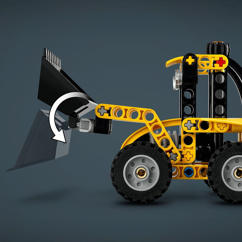 Lego Technic 42197 Backhoe Loader Buildable Playset for Ages 7 and Up, rear view