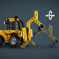 Lego Technic 42197 Backhoe Loader Buildable Playset for Ages 7 and Up, close-up detail