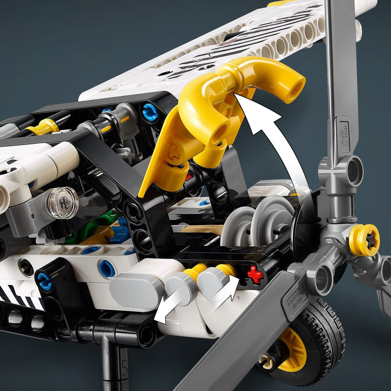 Lego Technic 42198 Bush Plane Buildable Toy Playset for Ages 8 and Up, rear view