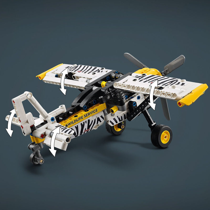 Lego Technic 42198 Bush Plane Buildable Toy Playset for Ages 8 and Up, close-up detail