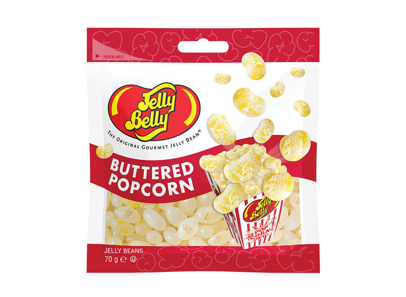 Jelly Belly Buttered Popcorn 70g Bag collectible from Sweets & Scents