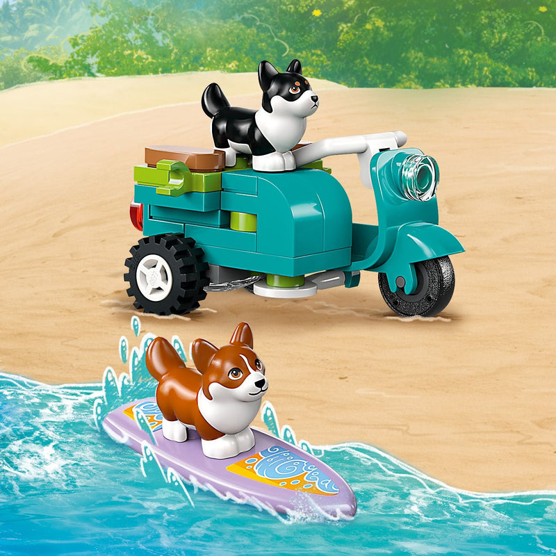Lego Friends 42641 Surfing Dogs & Scooter Adventure Playset for Age 6+, close-up detail