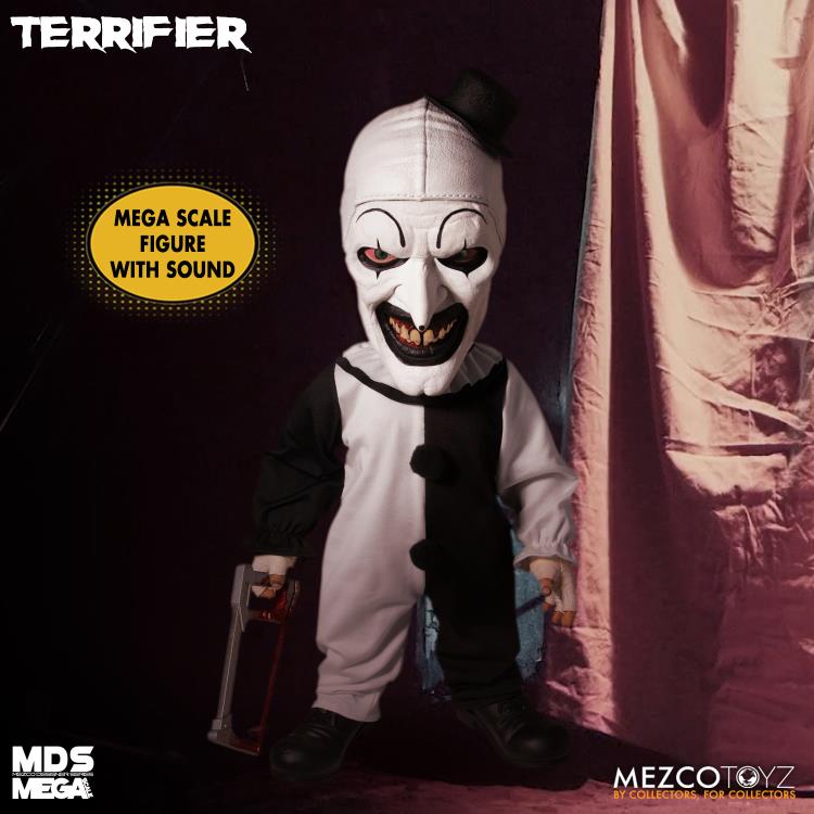 Terrifier Mezco Designer Series Mega Scale Art the Clown with Sound 15" Figure