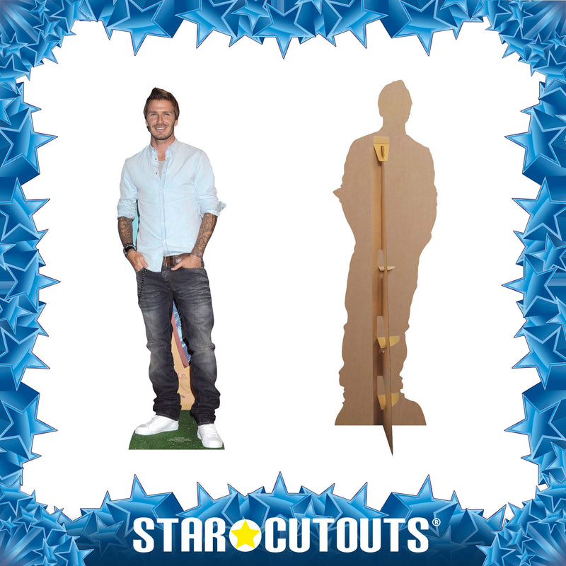 David Beckham Height 181cm Lifesize Cardboard Cutout, side angle
