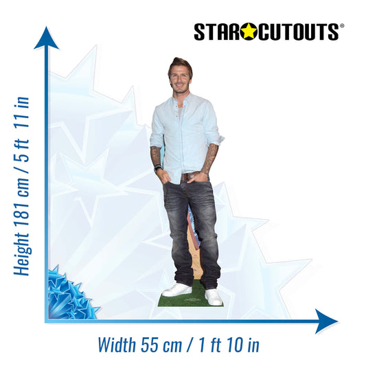 David Beckham Height 181cm Lifesize Cardboard Cutout, alternate view