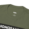 'Phonosaurus' Men's Vinyl T-Shirt, rear view