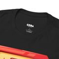 'Vinyl Man' Men's Superhero T-Shirt, showing reverse