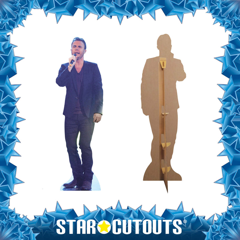 Gary Barlow Height 180cm Lifesize Cardboard Cutout, side angle