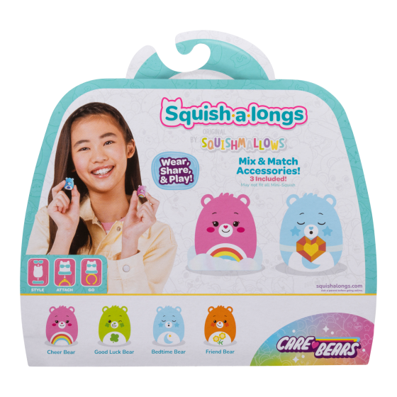 Squishalongs - 4 Fig.Pack (Care Bears Style 1)