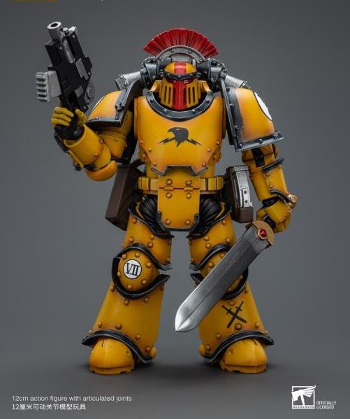 Warhammer 40k Imperial Fists Legion MkIII Tactical Squad Sergeant with Power Sword 1/18 Scale Figure