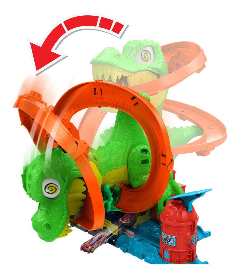 Hot Wheels City T-Rex Fire Station - Image