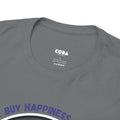 'Money Can't Buy Happiness, But It Can Buy Vinyl' Men's T-Shirt, close-up detail
