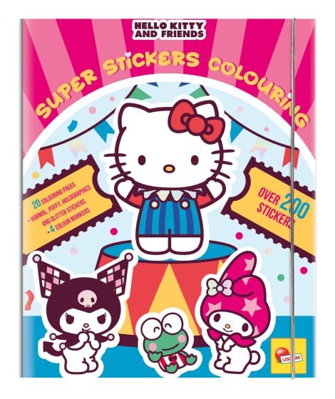 Hello Kitty & Friends Super Sticker Colouring Book collectible from Abgee