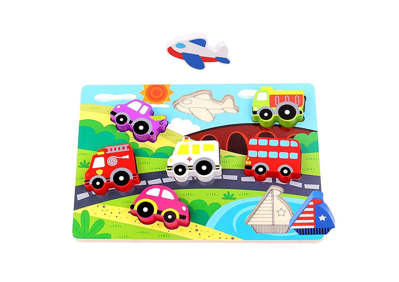 Wooden Transport Chunky Puzzle - Image