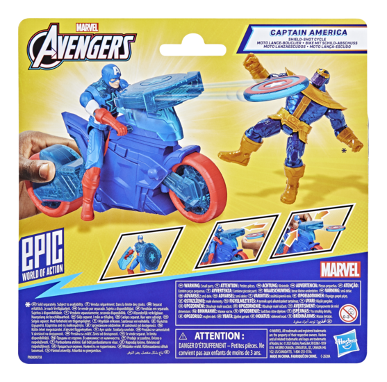 Marvel Avengers Epic World of Action Captain America Shield-Shot Cycle