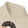 Vinyl Record Logo Men's Hoodie, close-up detail