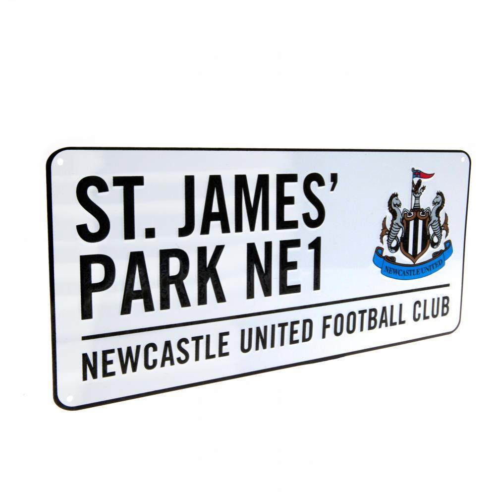 Newcastle United FC White Street Sign