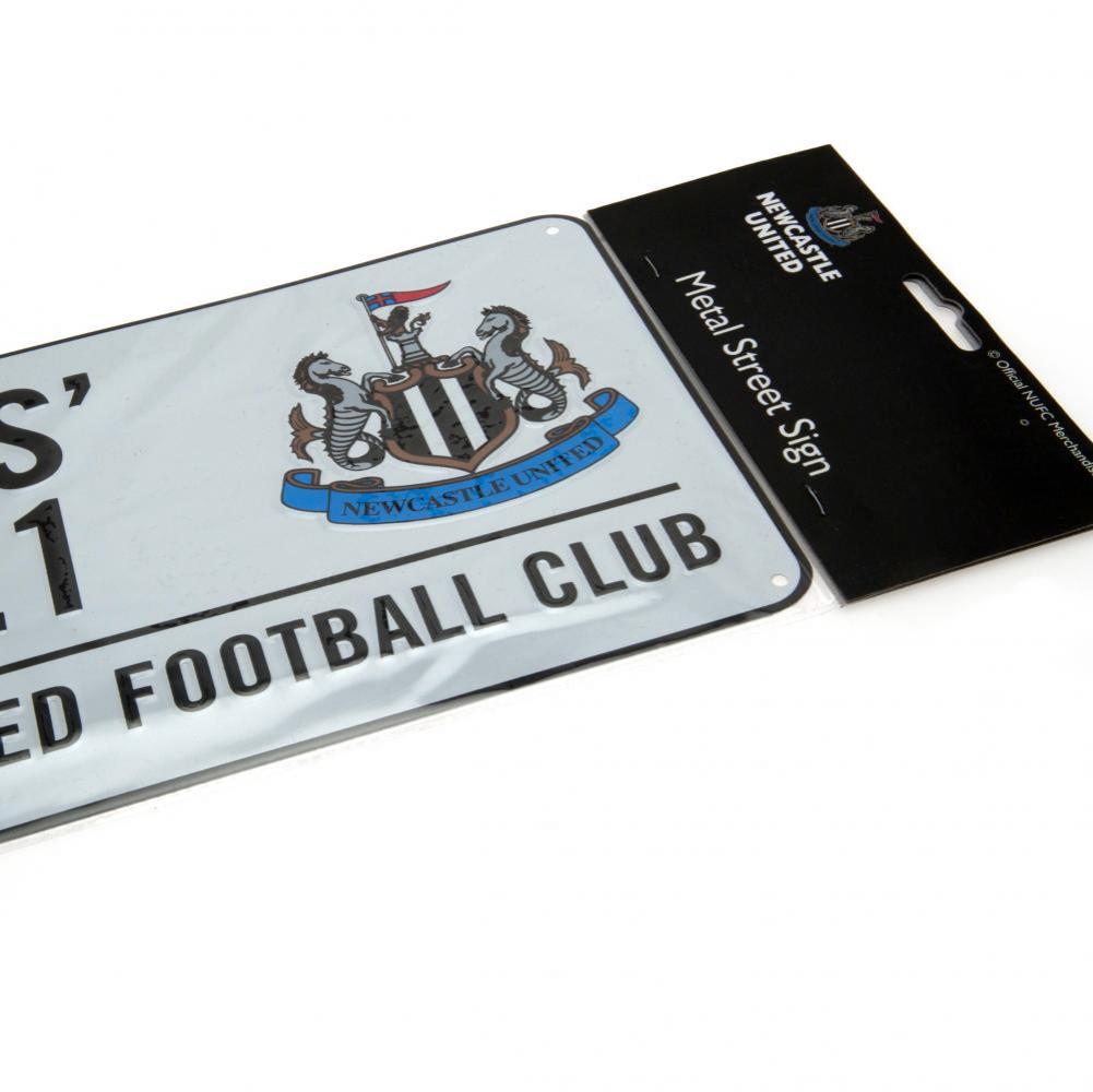 Newcastle United FC White Street Sign