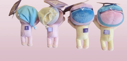 Sweet Dreams RM Jin SUGA j-hope TinyTAN Lay-Down Plush Figure