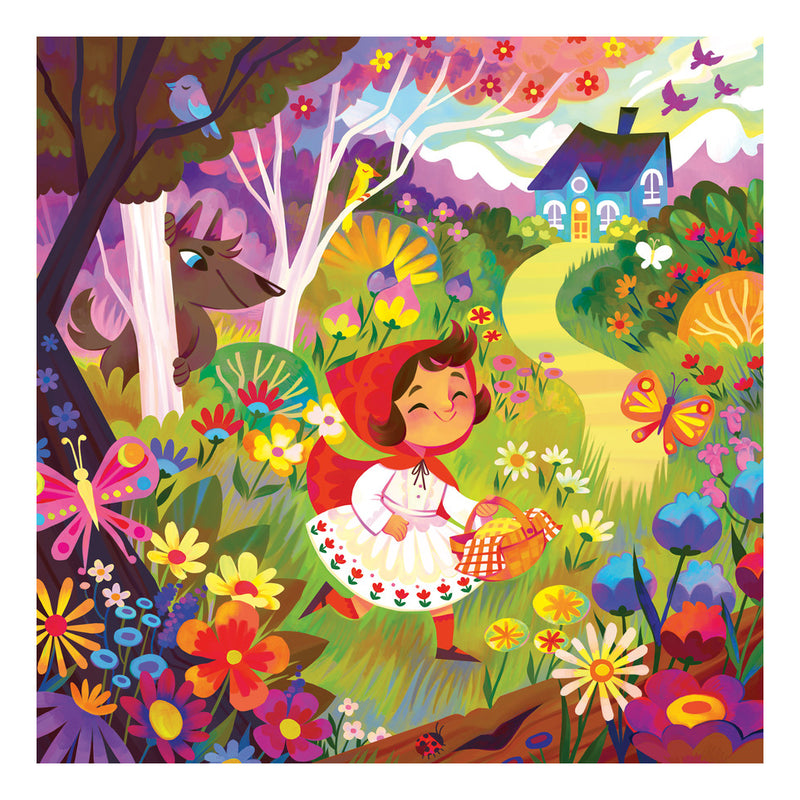 Little Red Riding Hood 64 Piece Square Jigsaw Puzzle