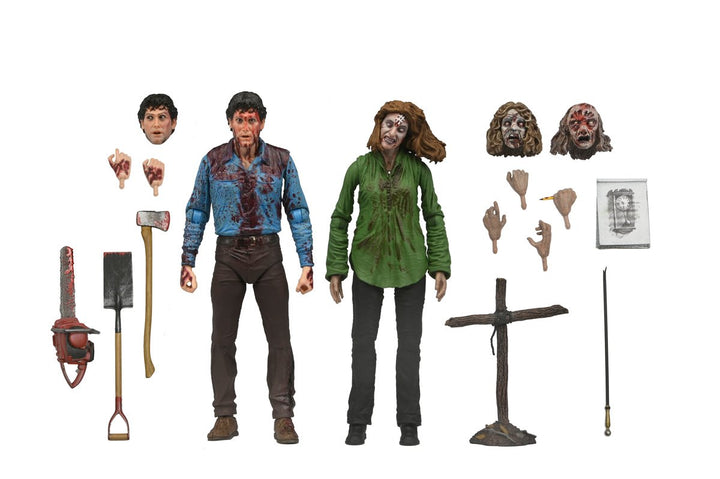 Evil Dead: Bloody Ash and CHeryl Williams Ultimate 7" 2-Piece Scale Action Figures