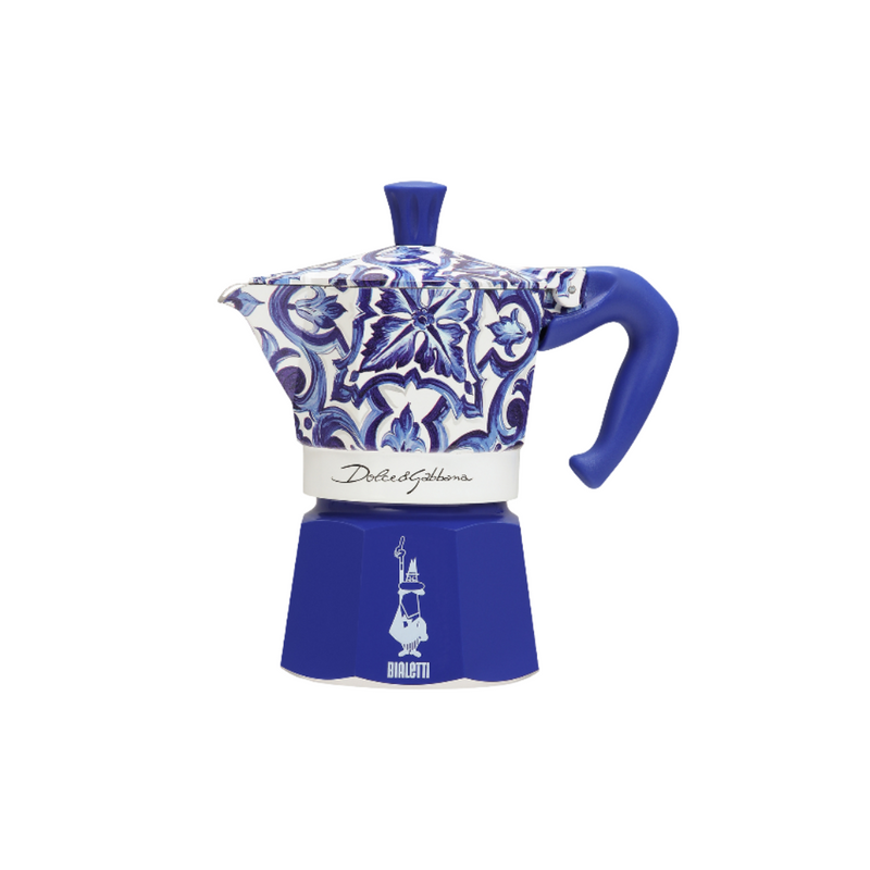 Bialetti X Dolce&Gabbana Blue Mediterranean Moka Express collectible from Brew Italia