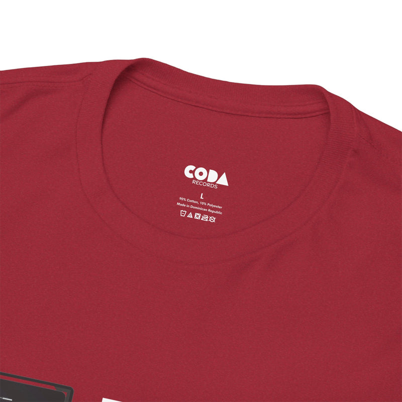 'Just for the Record' Men's Vinyl T-Shirt, close-up detail