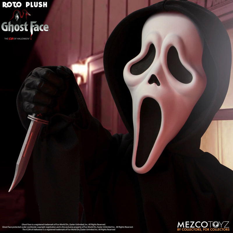 Scream Ghost Face MDS 18" Roto Plush close up detail