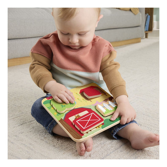 Fisher Price Wooden Farm Animal Board - Image