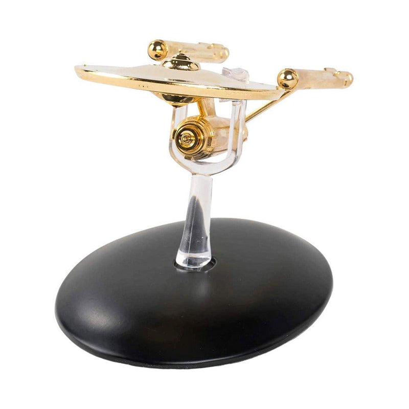 Gold U.S.S. Enterprise NCC-1701 Model Die Cast Ship SPECIAL ISSUE (Eaglemoss / Star Trek), side angle