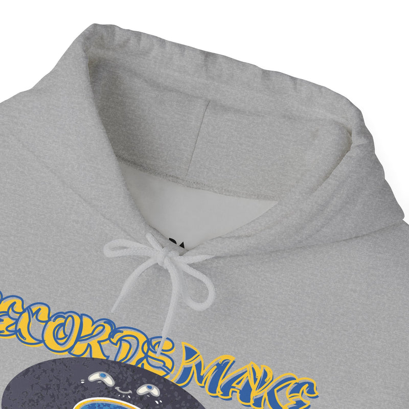 'Records Make Me Happy' Men's Hoodie, in display