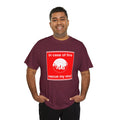 'In Case of Fire, Save My Vinyl' T-Shirt, side angle