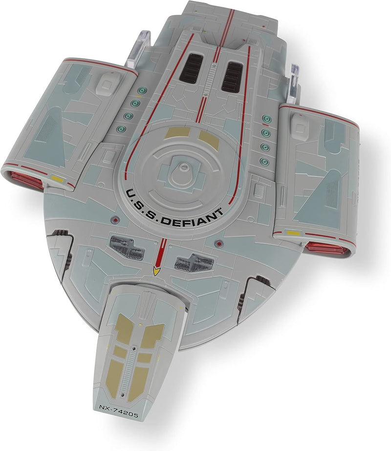 U.S.S. Defiant NX-74205 XL EDITION Model Die Cast Ship (Eaglemoss / Star Trek), rear view