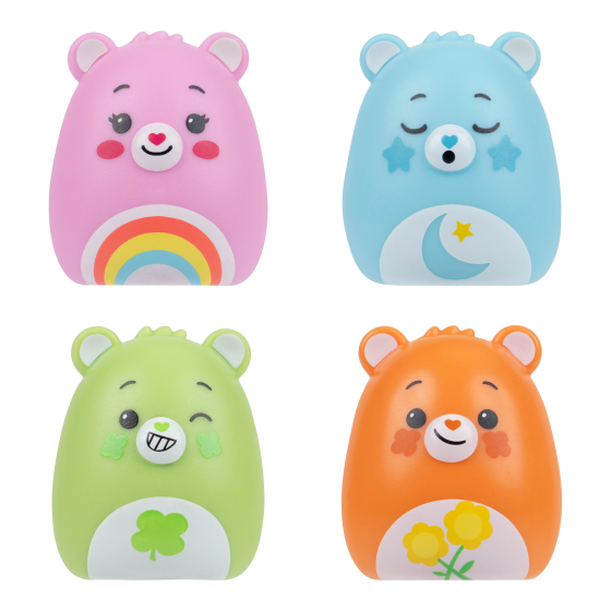 Squishalongs - 4 Fig.Pack (Care Bears Style 1)