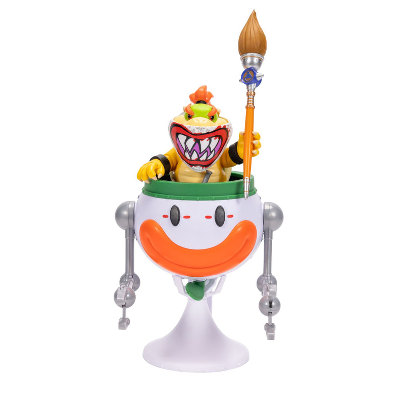 The Super Mario Galaxy Movie - 5” Bowser Jr. with Clown Car, Paintbrush and Water-Reveal Stickers - Image