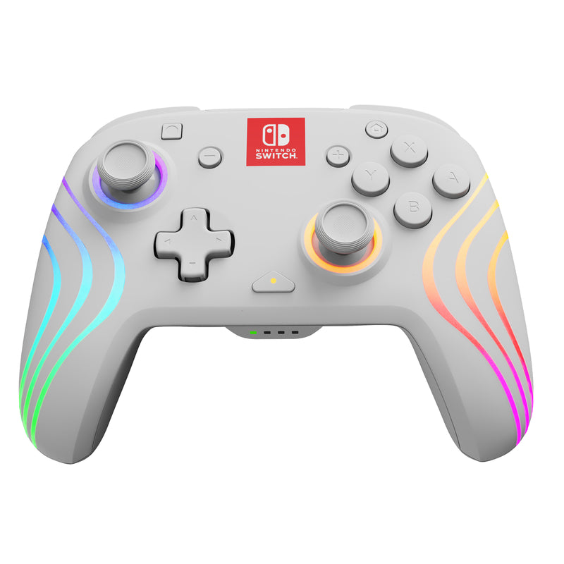 PDP Afterglow Wave Wireless Controller White for Nintendo Switch in-game view