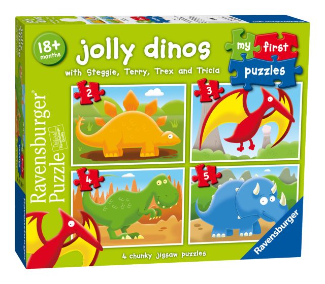 My First Puzzle Jolly Dinos (2 3 4 & 5 Piece) Jigsaw Puzzle