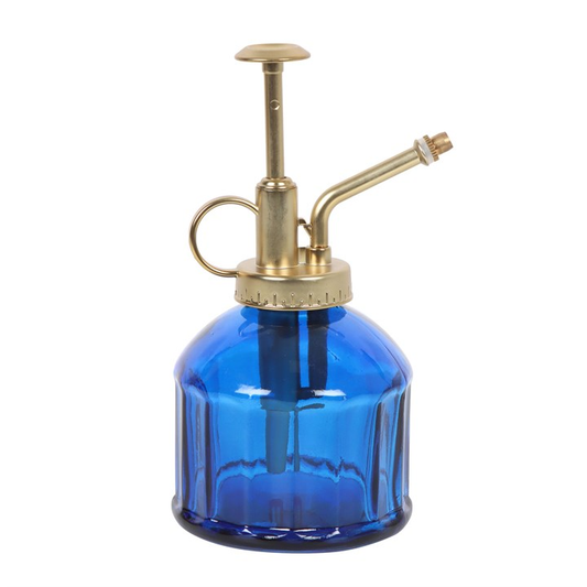 Small Blue Glass Plant Mister, alternate view
