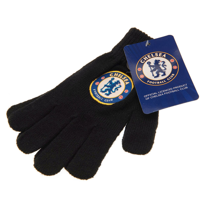 Chelsea FC Knitted Gloves Junior, side angle