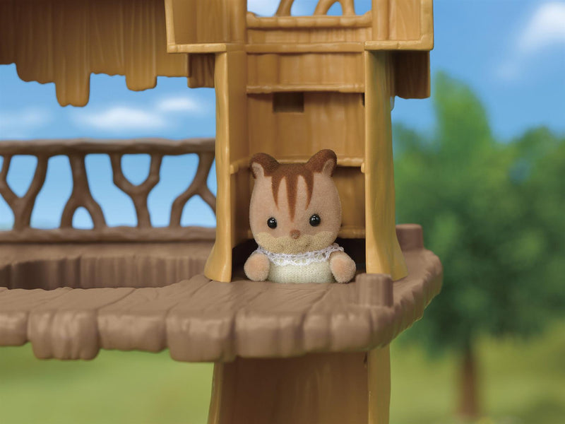 Sylvanian Families Adventure Tree House Toy Playset for Ages 3 and Up, rear view