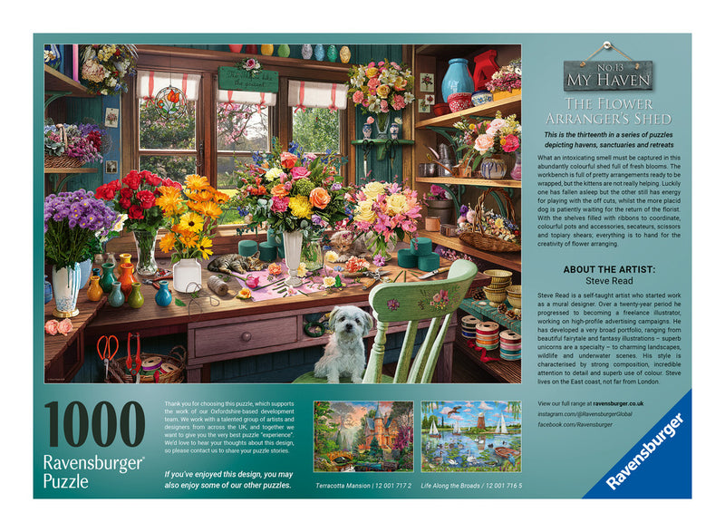 My Haven No 13 The Flower Arrangers Shed 1000 Piece Jigsaw Puzzle