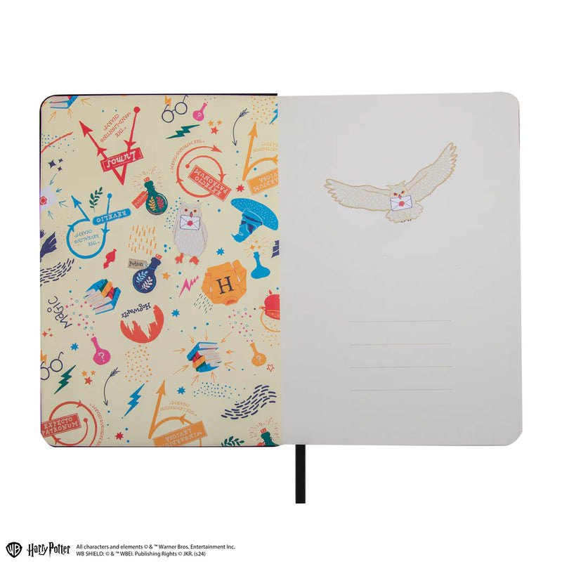 Harry Potter Hedwig Embroidered Hardcover Notebook, rear view
