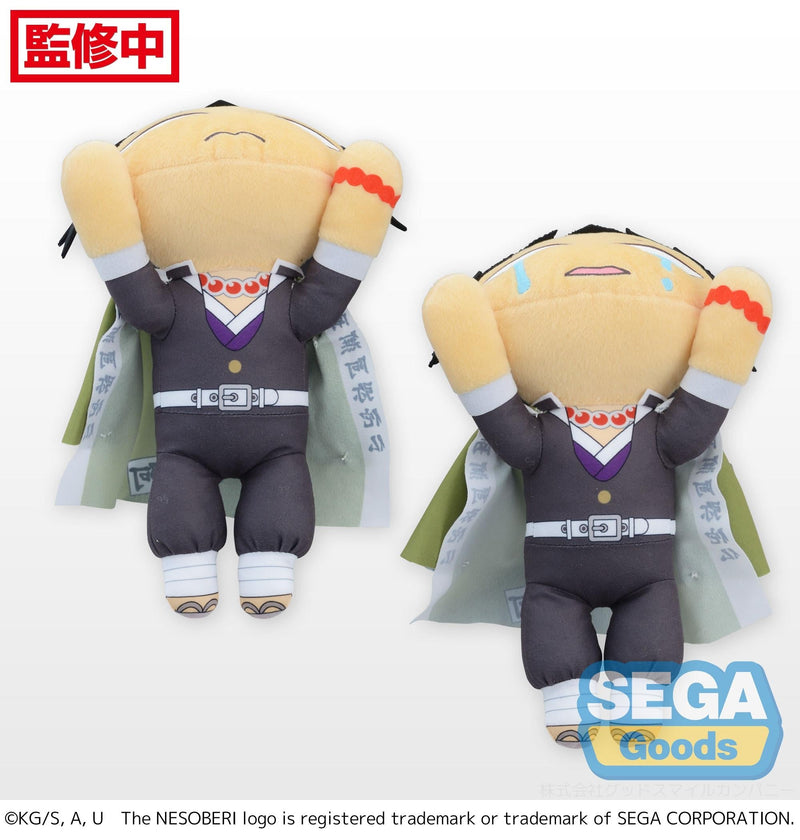 Furyu Gyomei Himejima Demon Slayer Kimetsu no Yaiba NESOBERI Lay-Down Plush, close-up detail