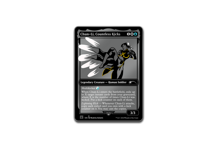 Magic: The Gathering Ryu Ken Chun-Li Street Fighter Secret Lair AR Pin Set