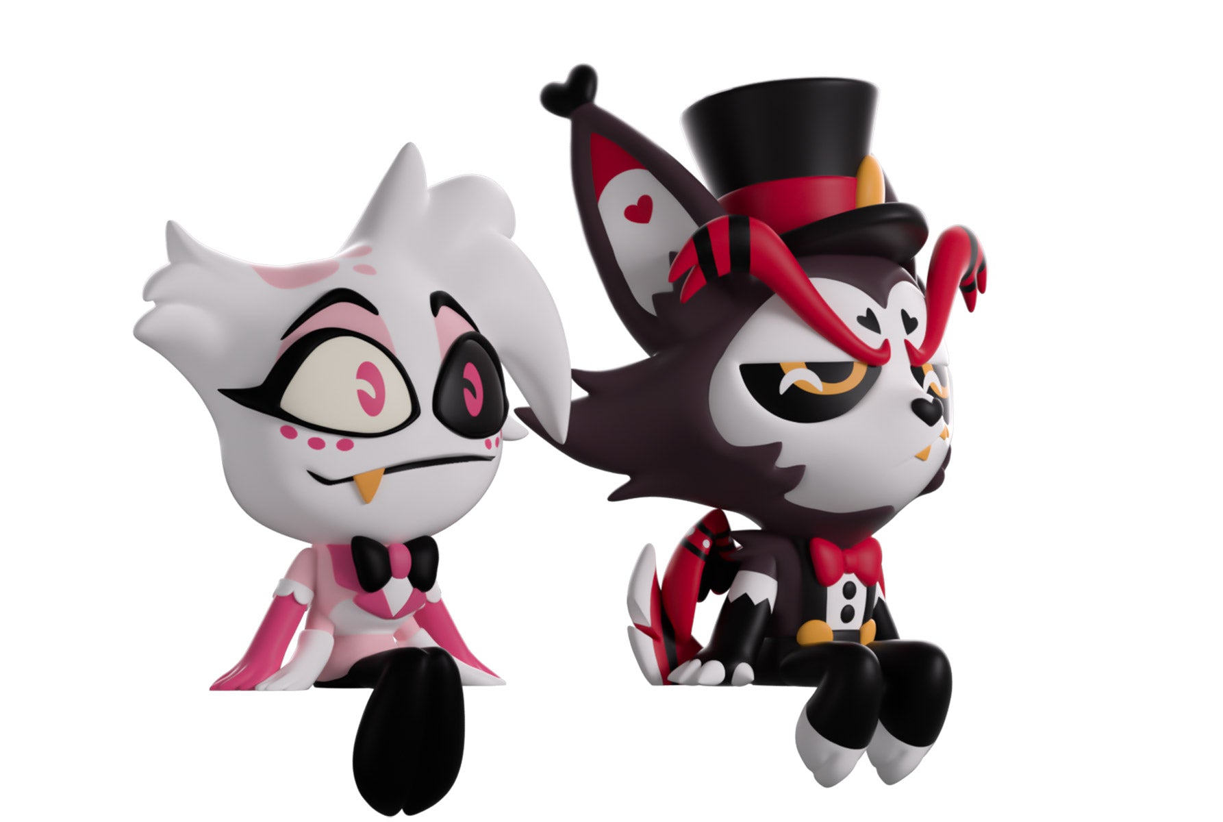Youtooz Hazbin Hotel Angel Dust and Husk Monitor Buddiez Figures